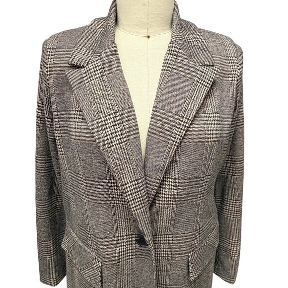 Bagatelle Plaid Glen Check Blazer XL | Old Money Academia Gossip Girl NWOT - Picture 2 of 7